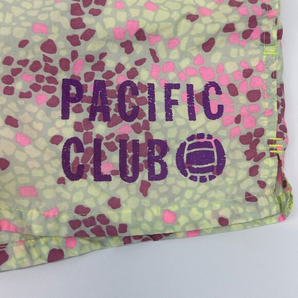 Vintage Pacific Club Swim Shorts Trunks Mens Small Volleyball Swimming Yellow - Picture 8 of 9